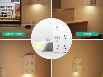 8-in-1 Multifunctional Outlet Extender with Night Light $12.74 (Reg. $21) – FAB Ratings! 2K+ 4.7/5 Stars!