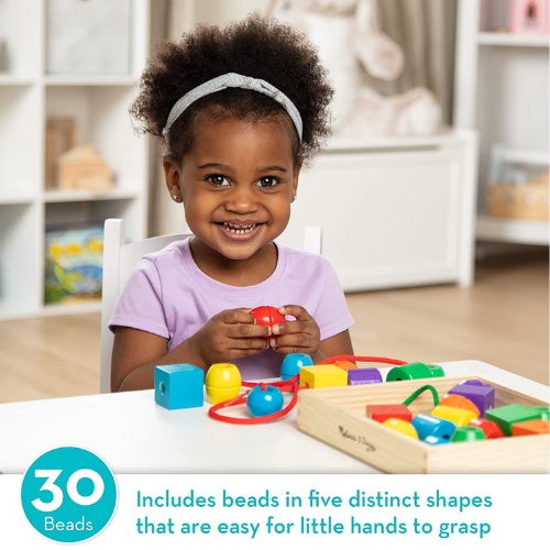 32-Piece Melissa & Doug Primary Lacing Beads Toy Set $11.24 (Reg. $14) – FAB Ratings! 14K+ 4.8/5 Stars! | 30 Wooden Beads & 2 Laces