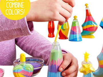 Made By Me Create Your Own Sand Art Kit $7.28 (Reg. $14.99) – 6.5K+ FAB Ratings! | Includes 4 Sand Bottles & 2 Pendent Bottles with 8 Bright Sand Colors, Designing Tools & More!