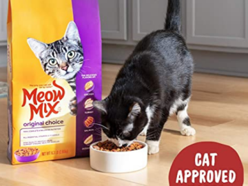 Meow Mix Original Choice 22 Pounds Dry Cat Food as low as $17.08 Shipped Free (Reg. $21) – 22.5K+ FAB Ratings! | 78¢/LB