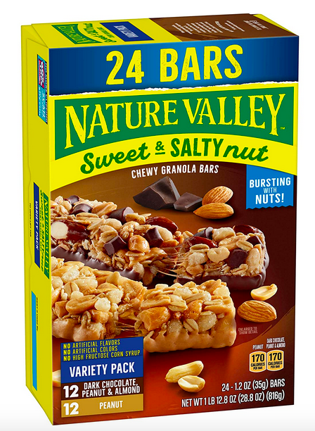 Nature Valley Granola Bars, Sweet and Salty Variety Pack, 24 ct