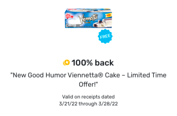 FREE Good Humor Viennetta Cake | Fetch Rewards Deal