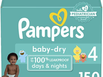 Get TWO 150 Count Pampers Baby Dry Disposable Baby Diapers as low as $56.68 Shipped Free (Reg. $85.98) | $28.34/ 150-Count Pack or 19¢/Diaper + Buy 2, save $15 Offer!