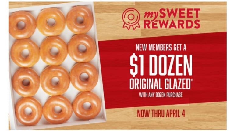 $1 Dozen Krispy Kreme Doughnuts