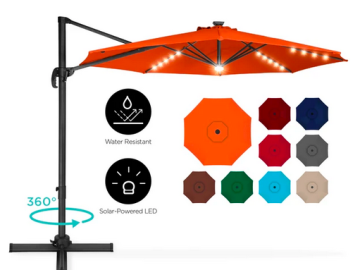 360-Degree LED Cantilever Offset Patio Umbrella with Tilt only $99.99 shipped (Reg. $300!)