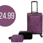 Skyline Softside 3pc Spinner Luggage Set for $24.99