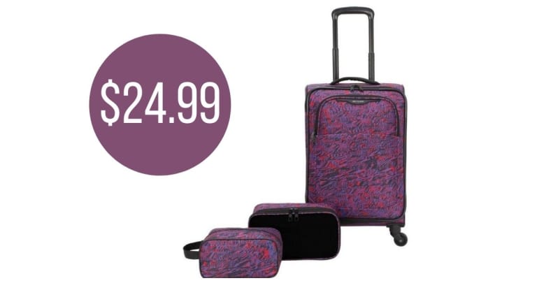 Skyline Softside 3pc Spinner Luggage Set for $24.99