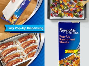 120 Sheets Reynolds Kitchens Pop-Up Parchment Paper Sheets as low as $10.32 Shipped Free (Reg. $13.49) | 6¢ each!