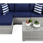 5-Piece Modular Wicker Sectional Conversation Set