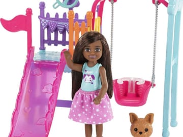 Barbie Chelsea Swing Set Playset $7.49 (Reg. $14.99) | with Chelsea Doll Pet Puppy, Swing & Slide