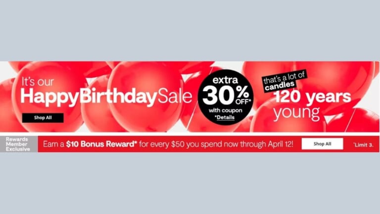 JCPenney 120th Birthday | Extra 30% Off