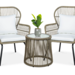 3-Piece Patio Wicker Conversation Bistro Set