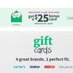 Carter’s | $25 Bonus With $100+ Gift Card Purchase