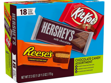 Hershey’s, Kit Kat & Reese’s Full Sized Candy Bars Variety Pack (18 count) only $12.10 shipped!