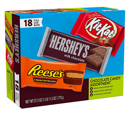 Hershey’s, Kit Kat & Reese’s Full Sized Candy Bars Variety Pack (18 count) only $12.10 shipped!