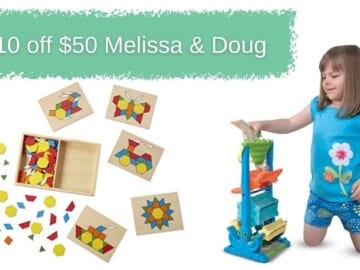 Amazon | $10 off $50 Melissa & Doug