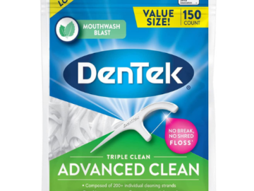 150-Count DenTek Triple Clean Advanced Clean Floss Picks as low as $3.38 Shipped Free (Reg. $5.99) | $0.03 each! – No Break & No Shred Floss!