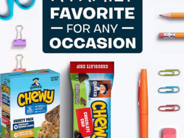 58-Count Quaker Chewy Granola Bars, Chocolate Lovers Variety Pack as low as $9.55 Shipped Free (Reg. $27) – $0.17/bar