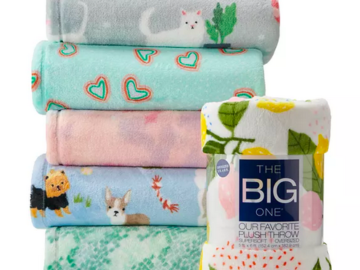 *HOT* The Big One Oversized Supersoft Plush Throws as low as $6.90!