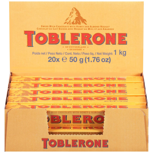 24-Count Toblerone Swiss Milk Chocolate Bars $19 (Reg. $23.40) | $0.79 per Bar!