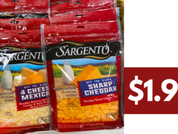 $1.97 Sargento Cheese with Kroger eCoupon