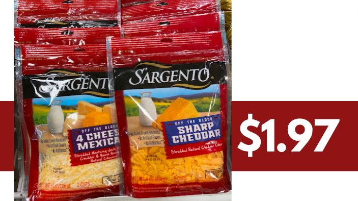 $1.97 Sargento Cheese with Kroger eCoupon