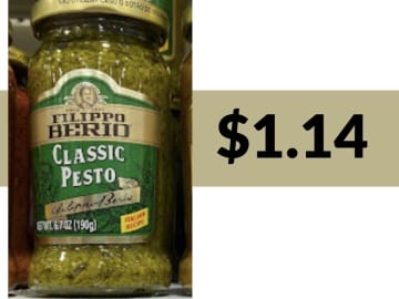 $1.14 Filippo Berio Pesto Sauce at Kroger