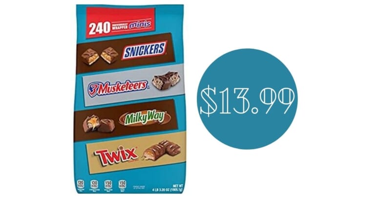 MARS Chocolate Mini Bars Variety Mix 240-ct bag for $13.99