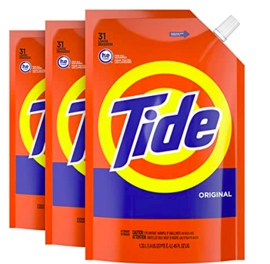 Tide Laundry Detergent Liquid Soap Pouches (Pack of 3) only $12.99 shipped!