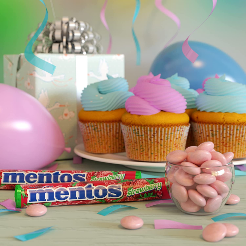 15-Pack Mentos Chewy Mint Candy Roll, Strawberry Flavor as low as $11.40 Shipped Free (Reg. $15) | $0.76 per Roll! 210 Total Candies