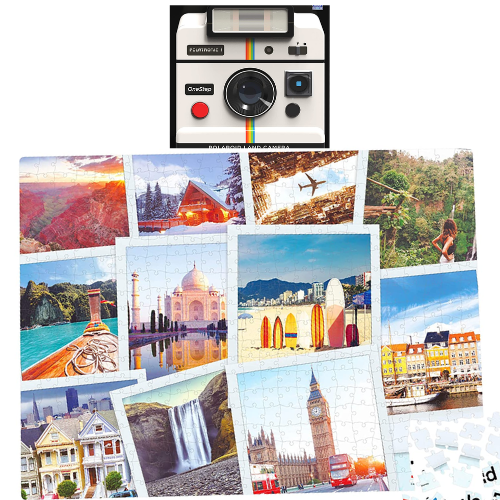 Polaroid 500-Piece World Traveler Jigsaw Puzzle Set $4.90 (Reg. $10) – LOWEST PRICE! Includes Tin Container Polaroid Camera!