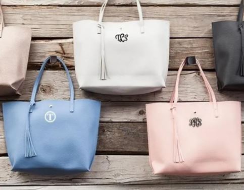 monogrammed bags