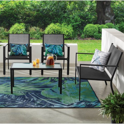 4-Pc Mainstays Kingston Ridge Outdoor Patio Furniture Set $98 Shipped Free (Reg. $153.41) | 2 Chairs, Love Seat & Table