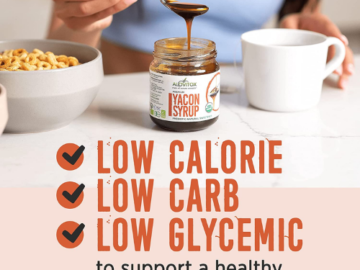 Alovitox Organic Yacon Syrup Natural Sweetener, 8 Oz Jar $14.40 (Reg. $16.95) | Rich in Antioxidants, Vitamins & Prebiotics