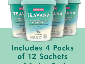 48-Count Teavana White Chocolate Peppermint Herbal Tea Sachets as low as $18.65 Shipped Free (Reg. $22) | $0.39 per Sachet! FAB Ratings! 13K+ 4.7/5 Stars!