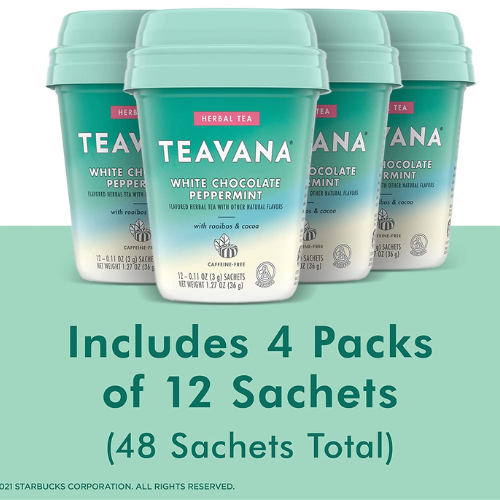 48-Count Teavana White Chocolate Peppermint Herbal Tea Sachets as low as $18.65 Shipped Free (Reg. $22) | $0.39 per Sachet! FAB Ratings! 13K+ 4.7/5 Stars!