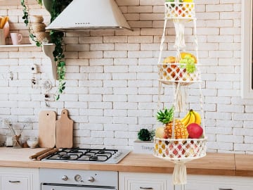 3 Tier Boho Macrame Hanging Basket, 42 inches $11.19 (Reg. $20) – For Storing Fruits and Veggies, Plants, and More!