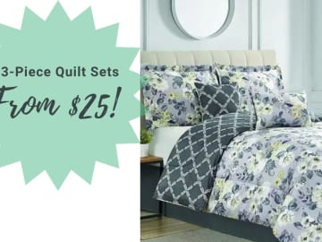 Belk | Quilt Sets For $25 + $10 Clinique 4-Piece Set