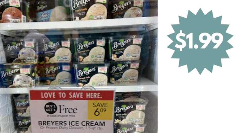 Get Breyers Ice Cream as Low as $1.99