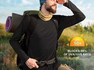 Men’s Long Sleeve T Shirts UV Protection from $15.83 (Reg. $29.99+) FAB Ratings! | Excellent Protection Against UV Rays!