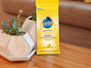 24-Count Pledge Multi-Surface Furniture Polish Wipes, Lemon as low as $2.47 Shipped Free (Reg. $5.90) | 10¢ each wipe!