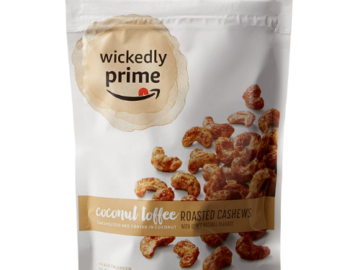 Wickedly Prime Roasted Cashews, Coconut Toffee, 8 Oz as low as $5.33 Shipped Free (Reg. $7.61) | FAB Ratings! 10K+ 4.7/5 Stars!