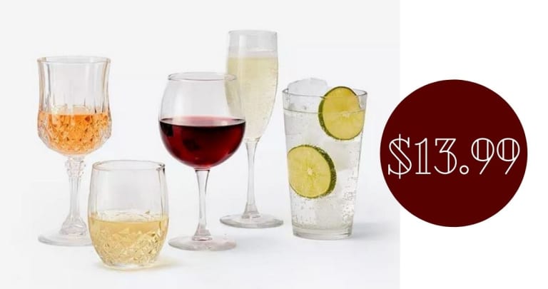 Martha Stewart 12-Piece Glassware Sets for $13.99