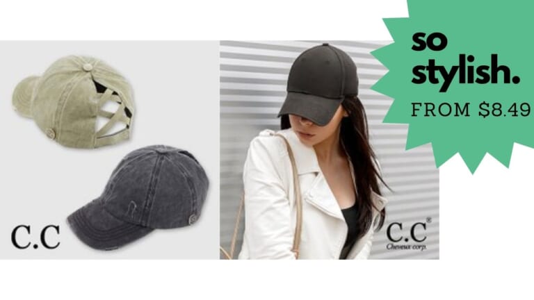 Stylish Women’s Hats For Ponytails From $8.49