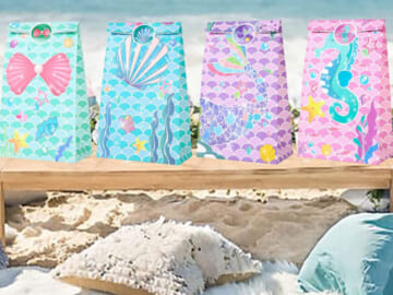 20 Pack Mermaid Birthday Party Gift Bags with Stickers $9.79 (Reg. $13.99) – $0.49 each!