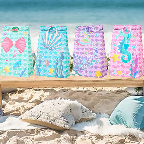 20 Pack Mermaid Birthday Party Gift Bags with Stickers $9.79 (Reg. $13.99) – $0.49 each!