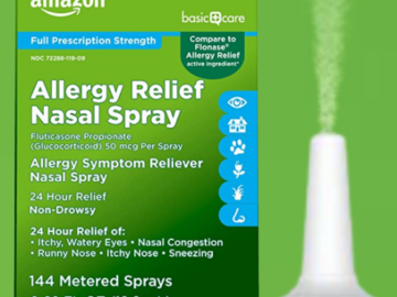 Amazon Basic 144 Sprays Care Fluticasone Propionate (Glucocorticoid) as low as $4.92 Shipped Free (Reg. $10.47) – 16.7K+ FAB Ratings! | $0.03/Spray!