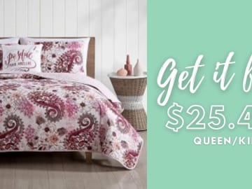 4-Piece Queen/King Quilt Sets For $25.49!