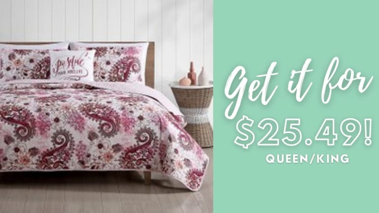 4-Piece Queen/King Quilt Sets For $25.49!