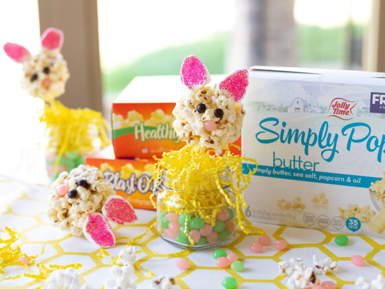 Make Some Super Fun Bunny Popcorn Ball Treats With JOLLY TIME Pop Corn This Easter